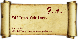 Fürth Adrienn névjegykártya