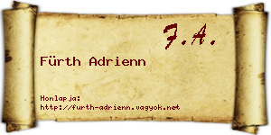 Fürth Adrienn névjegykártya